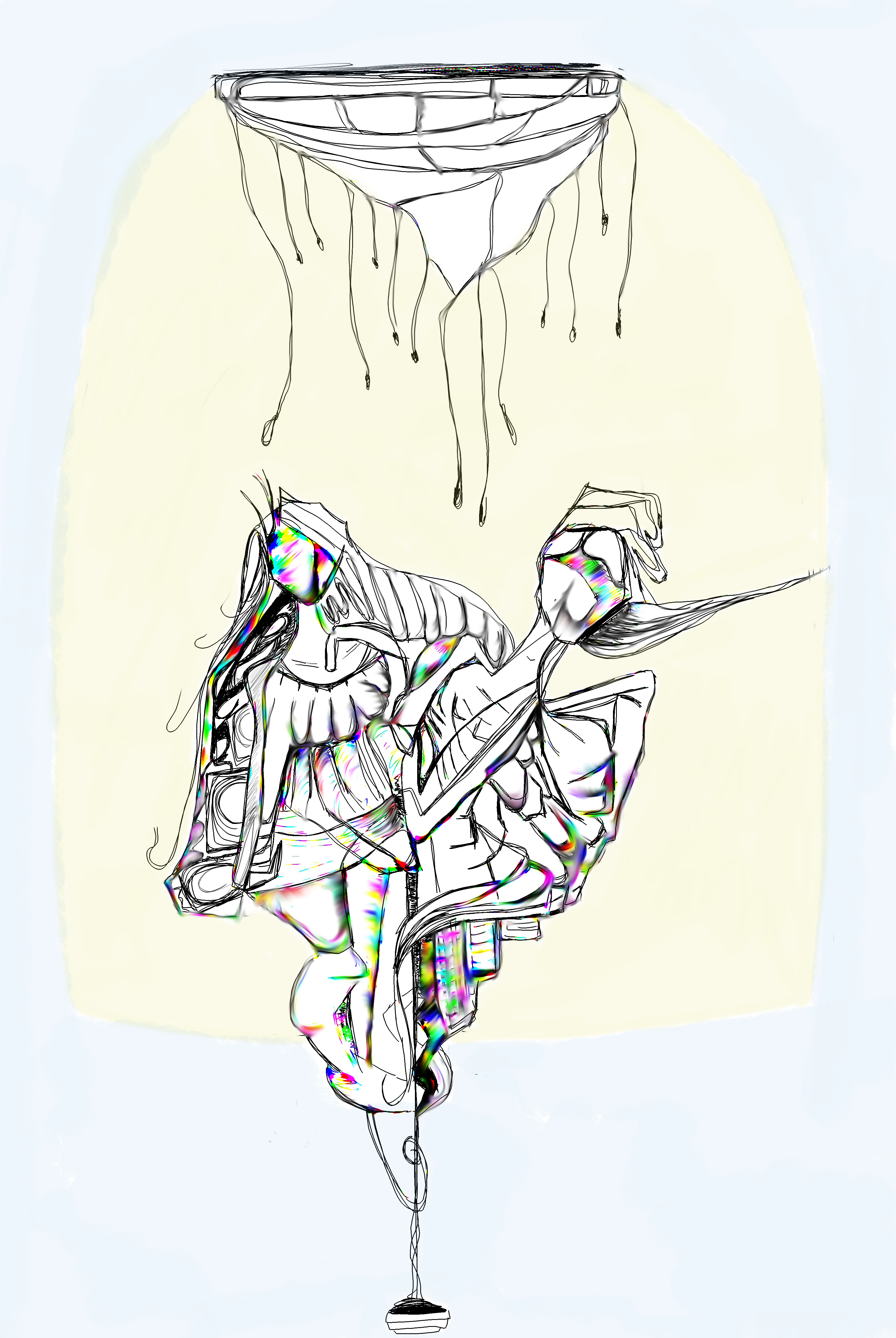 Digital drawing titled Twins